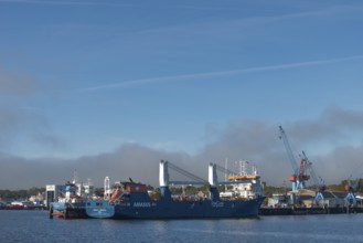 State capital Kiel, industry and shipyards in the Friedrichsort district, LINDENAU Werft GmbH,