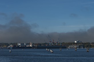 State capital Kiel, industry and shipyards in the Friedrichsort district, LINDENAU Werft GmbH,