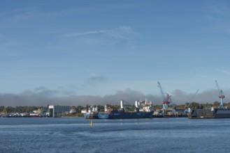 State capital Kiel, industry and shipyards in the Friedrichsort district, shipyard Gebr. Friedrich
