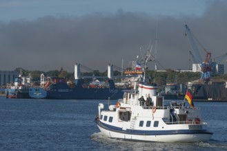 State capital Kiel, industry and shipyards in the Friedrichsort district, LINDENAU Werft GmbH,