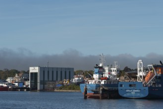 State capital Kiel, industry and shipyards in the Friedrichsort district, shipyard Gebr. Friedrich