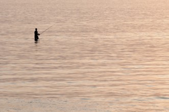 Thailand, Koh Samui, Fisherman on sunset
