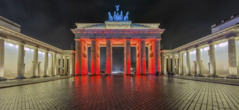 Brandenburg Gate Festival of Lights Berlin illuminates night Berlin Germany