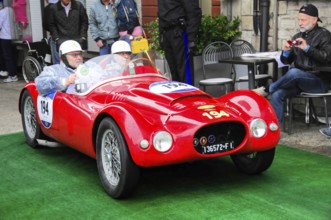 Mille Miglia 2016, time control, checkpoint, SAN MARINO, start number 194 PATRIA 750 SPORT built in