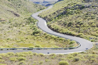 Winding road, Gran Canaria, Canary Islands, Spain