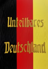 Mourning ribbon with the inscription Indivisible Germany, exhibition, Stiftung