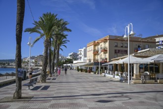 Seaside promenade of Jávea or Xàbia, Alicante Province, Comunidad Valenciana, Spain
