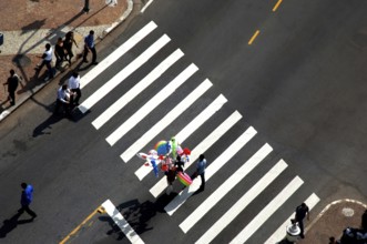 Pedestrians, Avenue São João, São Paulo, Brazil