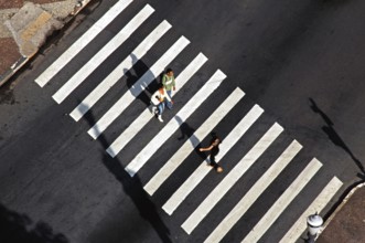 Pedestrians crossing, Avenue São João, São Paulo, Brazil