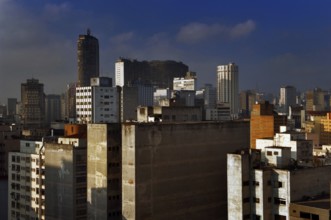 Aerial View São Paulo, Copan Building, Terraço Itália Building, São Paulo, Brazil