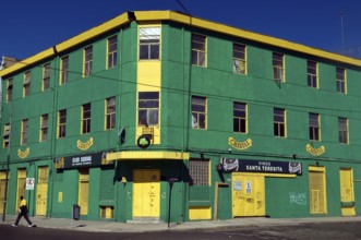 Coloured houses, Chacabuco, Valparaiso, Chile