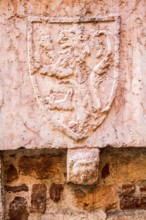 Medieval coat of arms in the historic center of Verona. Verona, Province of Verona, Italy. 10.12