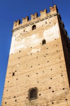 Tower of Castelvecchio (Old castle). Verona, Province of Verona, Italy. 10.12.2013