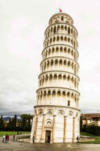 Laening tower at Piazza dei Miracoli, or Piazza del Duomo (Cathedral Square). Pisa, Province of
