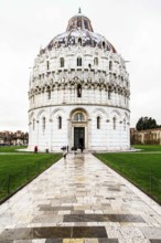 Baptistery at Piazza dei Miracoli, or Piazza del Duomo (Cathedral Square). Pisa, Province of Pisa,