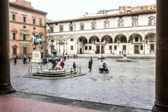Piazza della Santissima Annunziata. Florence, Province of Florence, Italy. 18.12.2012