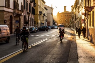 Street in the historic center of Verona. Verona, Province of Verona, Italy. 10.12.2012