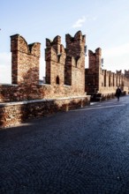 Castelvecchio Bridge, or Scaligero Bridge. Verona, Province of Verona, Italy. 10.12.2012