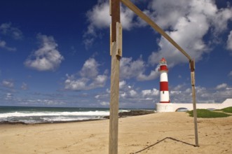 Fort of Barra Lighthouse, Farol da Barra Beach, Salvador, Bahia, Brazil