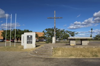 Construction Beginning Mark of Palmas, Girassóis Square, Palmas, Tocantins, Brazil