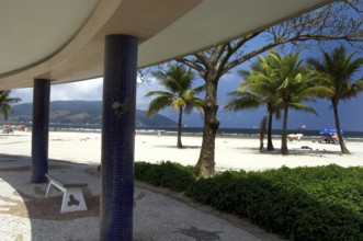 Pergola, Gardens of the Beach of Santos, Beach of the Boqueirão, Santos, São Paulo, Brazil