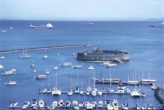 Boats, São Marcelo Fort, Salvador, Bahia, Brazil