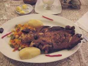 Typical plate, El Cuy, Puno, Lima, Peru