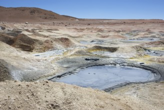 Gueisers, Reserves national of Andean fauna Eduardo Abaroa, Desert of Lipez, Department of Potosi,
