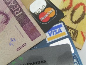 Money, credit card, São Paulo, Brazil