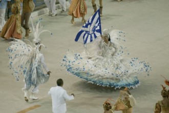 Danielle Nascimento, Standard-bearer, Carnival 2009, School of Samba Portela, Rio de Janeiro,
