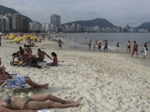 People, beach, City, Copacabana, Rio de Janeiro, Brazil