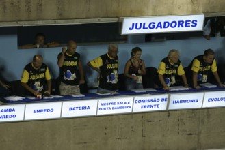 Judging, Carnival 2009, School of Samba Mangueira, Rio de Janeiro, Brazil