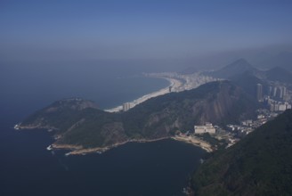 Bread Sugar, View on Copacabana, Red Beach, Leme, City, Rio de Janeiro, Brazil