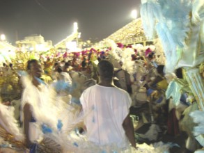 Concentration of the School of Samba Grande Rio, Carnival 2009, Rio de Janeiro, Brazil