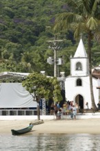 Church, Boats, Ilha Grande, Rio de Janeiro, Brazil