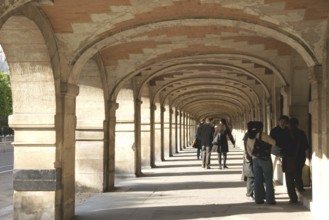 Corridor, People, Place des Vosges, 4ème arrondissement, (75004), Paris, France