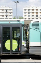 Road station of the Sèvres Bridge, Bolougne-Billancourt, Hauts-de-Seine (92), Ile de France, France