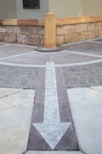 Salt Lake City, Utah - The Salt Lake Meridian Initial Point at Temple Square in downtown Salt Lake