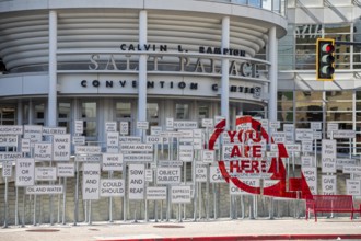 Salt Lake City, Utah - The Salt Lake City convention center. Officially the Calvin L. Rampton Salt