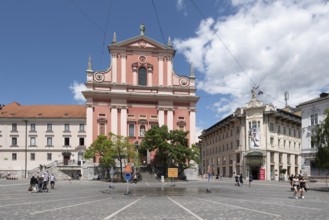 Franciscan Church, Prešeren Square, Ljubljana, Slovenia