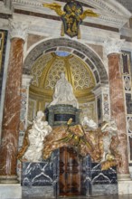 Opulently designed tomb of Pope Alexander VII in St. Peter's Basilica, Basilica of St. Peter's