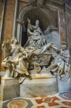 Opulently designed tomb of Pope Gregory XIII in St. Peter's Basilica, Basilica of St. Peter's