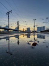 S-Bahn, in Essen main station, passengers on the platform, North Rhine-Westphalia, Germany