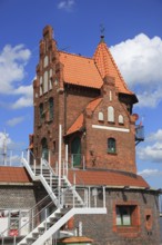 Pilot house, a heritage-protected building in the city's harbor, Stralsund, Vorpommern-Rügen