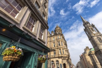 England. Edinburgh, the capital of Scotland. Historic city center Old Town