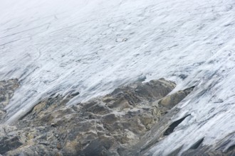 Glacier edge on the Rettenbach Glacier, also Rettenbach Ferner, above Sölden, Ötztal, Tyrol,