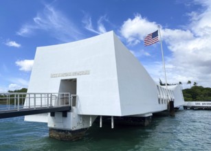Japan, panoramic view of Osaka skyline from Osaka castle at sunset