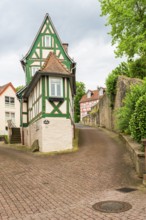 Old half-timbered house, spa city of Bad Orb, Spessart Nature Park, Main-Kinzig district, Hesse,