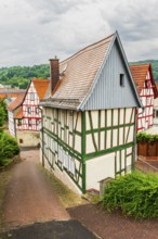 Half-timbered house, Spa City of Bad Orb, Spessart Nature Park, Main-Kinzig district, Hesse,