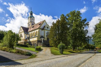 Church in city Bayerisch Eisenstein, region Regen, National Park Bavarian Forest, Bavaria, Germany